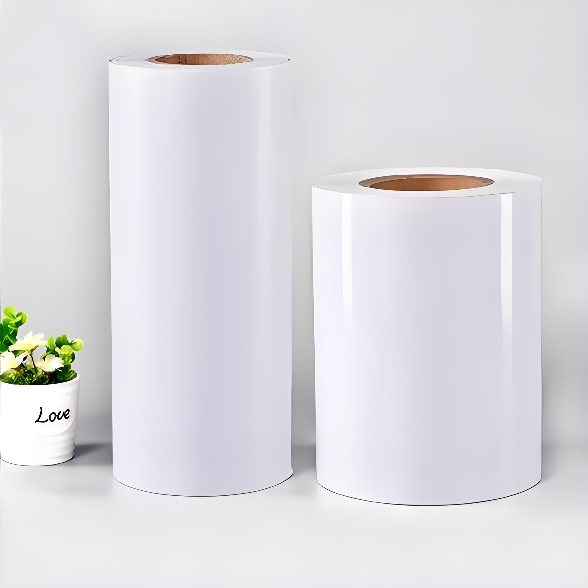 Glossy White PVC Label
