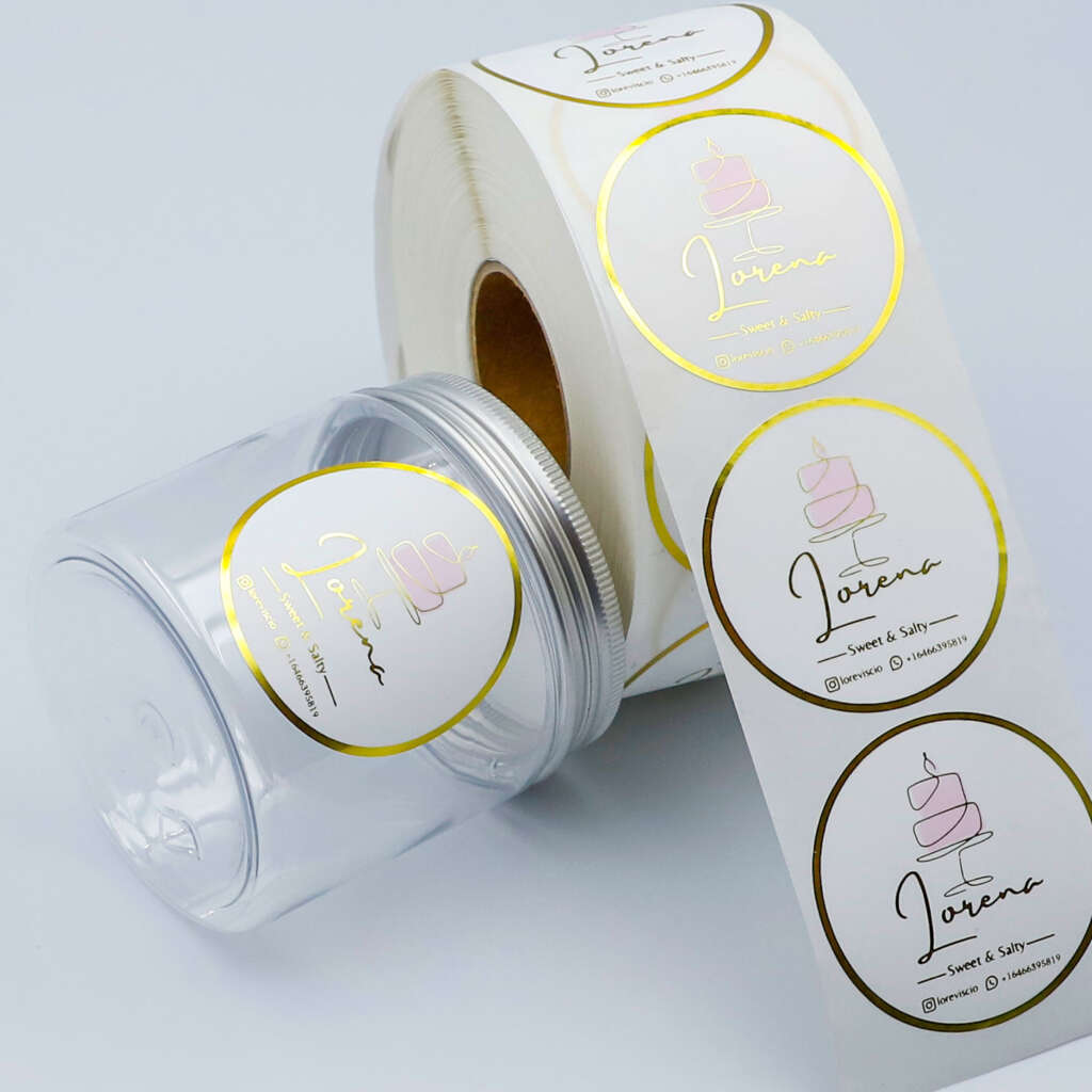 Glossy White PVC Label